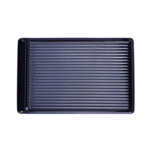Μαντεμένια πλάκα ψησίματος 40X26 cm με ραβδώσεις και επισμάλτωση Plamen