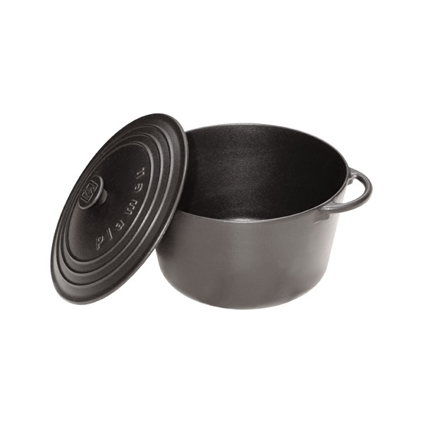 Μαντεμένια κατσαρόλα 30cm 8,6 Lt με καπάκι Plamen